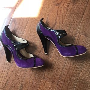 Boutique 9 Purple Suede Maryjane Heel